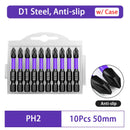 Magnetic Impact Phillips Bit Anti-Slip Long Screwdriver Bit Set Hex Shank Cross Impact Driver Bit for Power Drilling